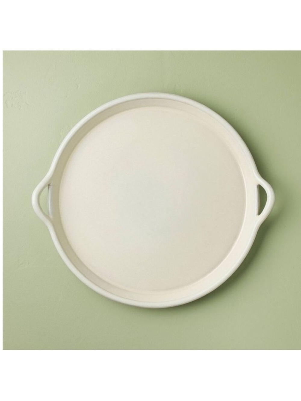 Hearth & Hand NWT Oversized Cream Ceramic Tray with Handles - 19.75β